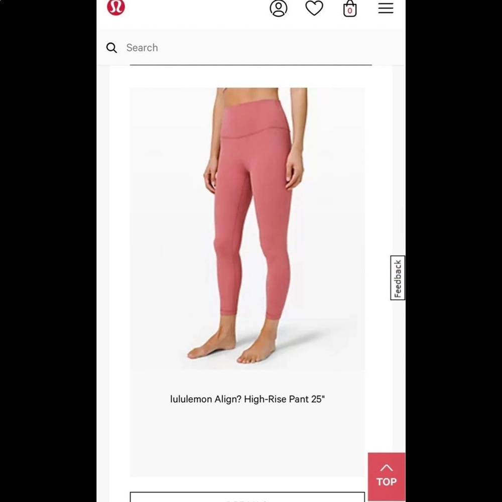 Lululemon align high rise 25”